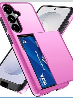 Pink Card Slot Protective Phone Case for Women Galaxy s26